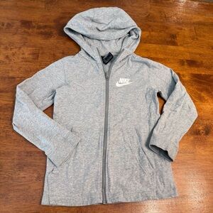 Nike Kids Gray Hoodie Jacket lightweight size small